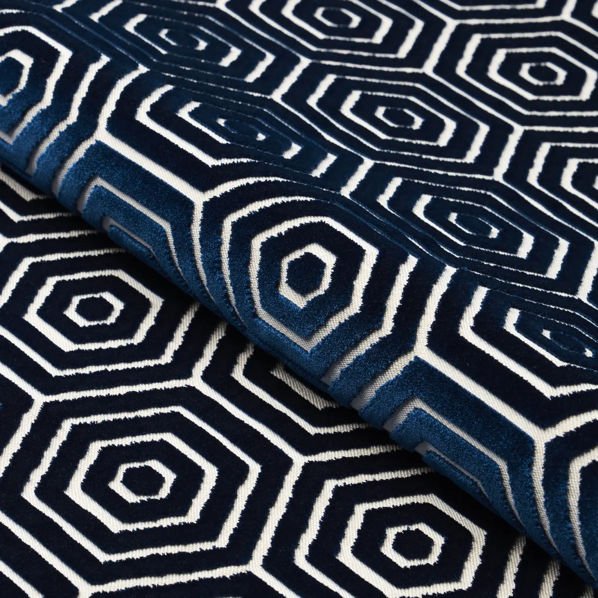 BEES KNEES CUT VELVET_ NAVY
