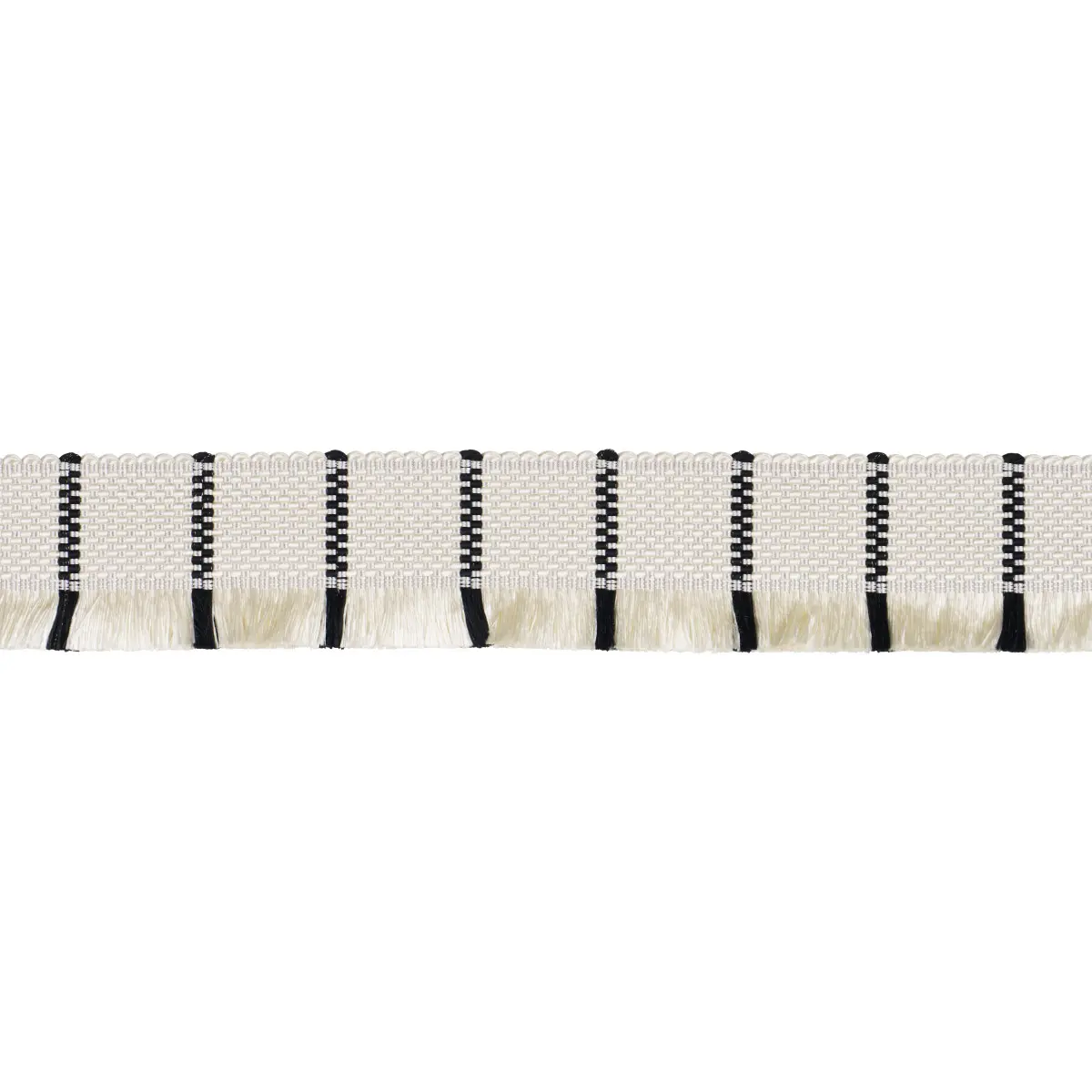 FRANCES SILK FRINGE_ BLACK AND WHITE
