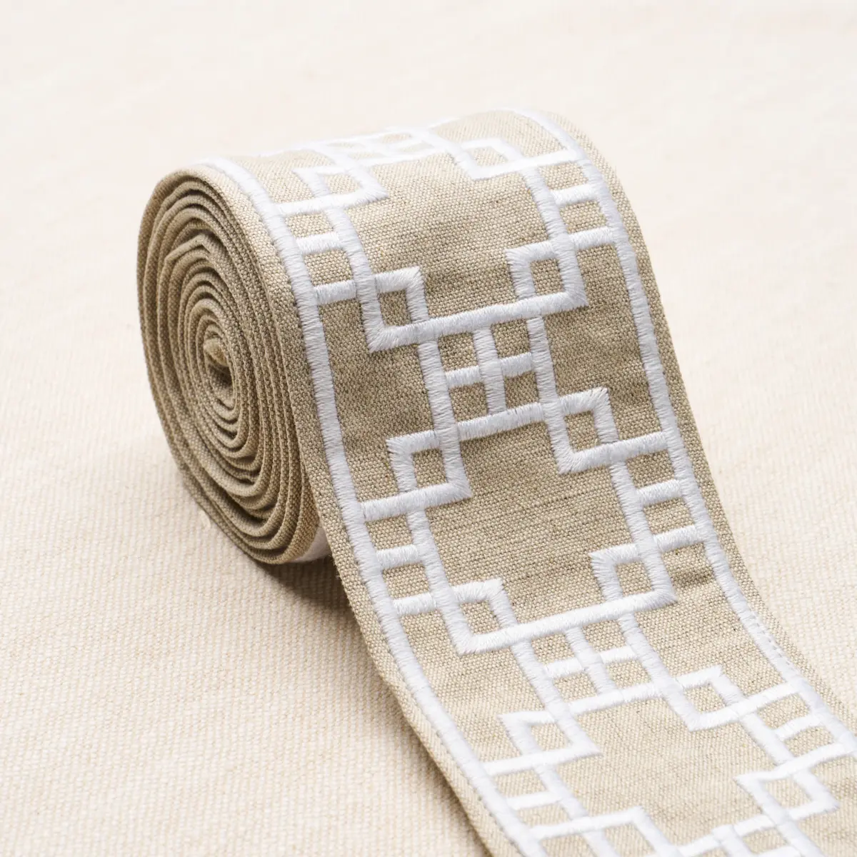 SQUARED AWAY TRELLIS TAPE_ NATURAL