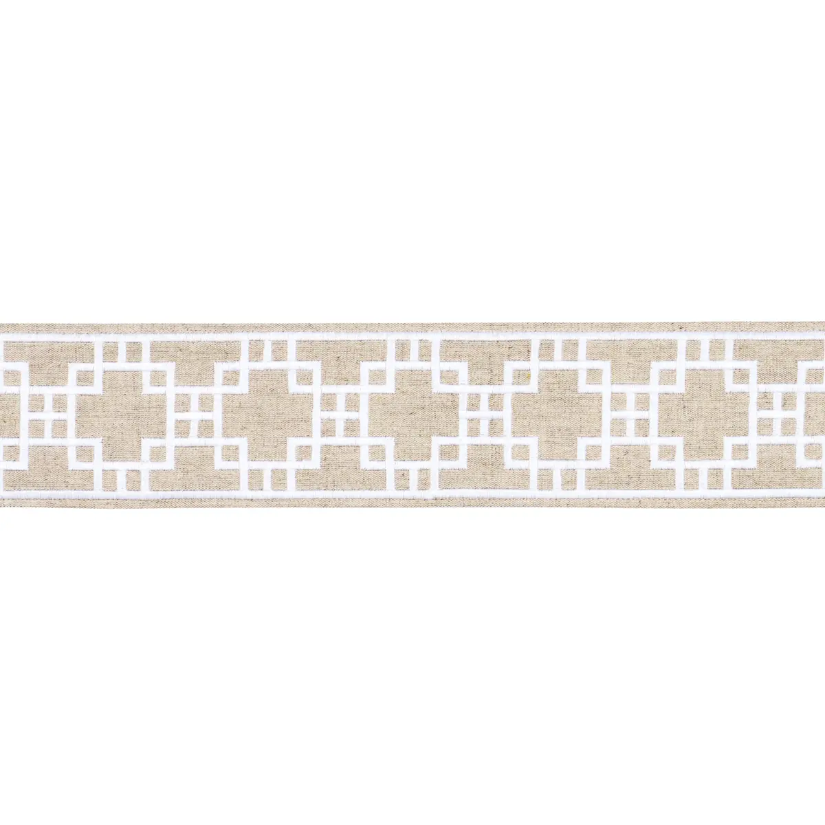 SQUARED AWAY TRELLIS TAPE_ NATURAL