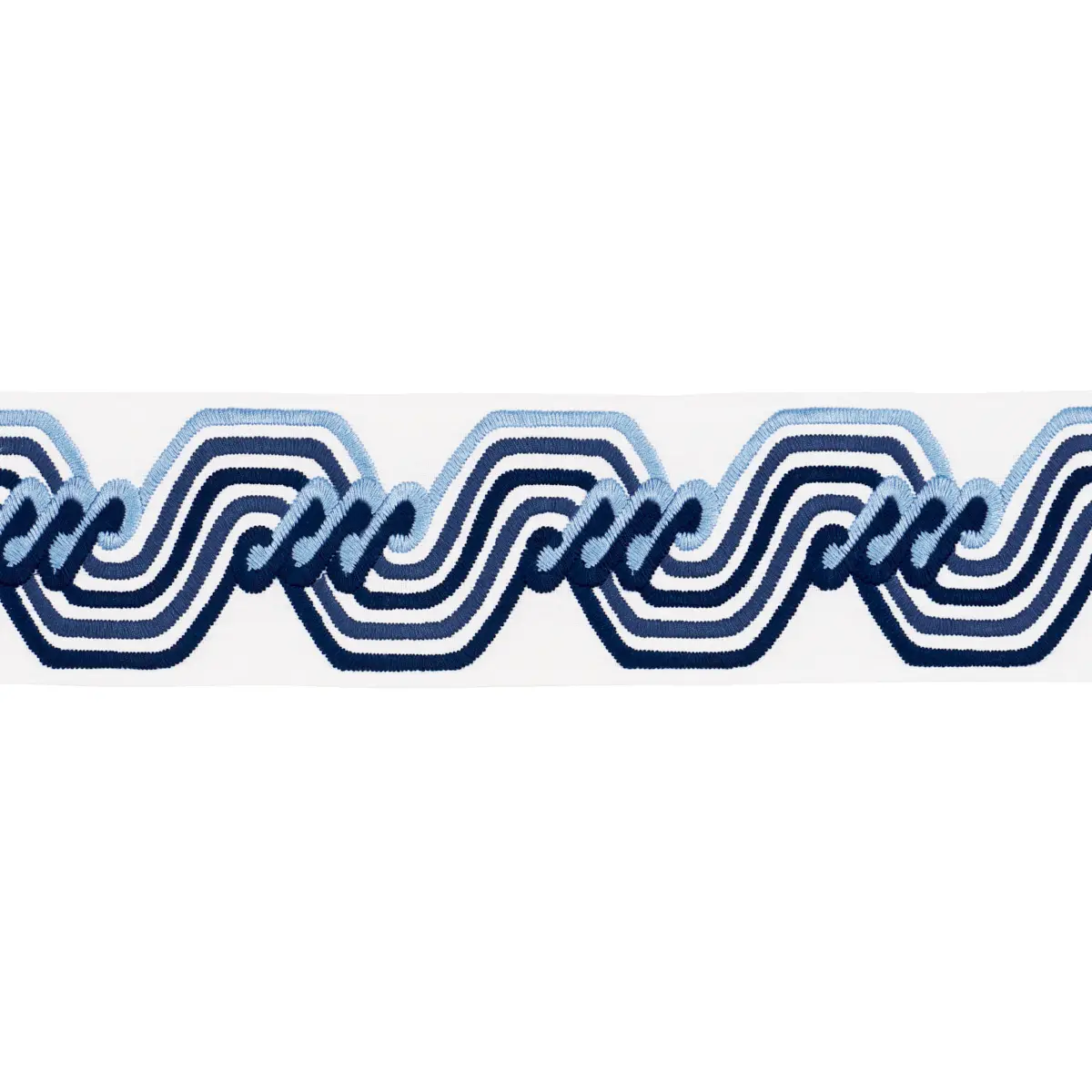 THE TWIST EMBROIDERED TAPE_ BLUE