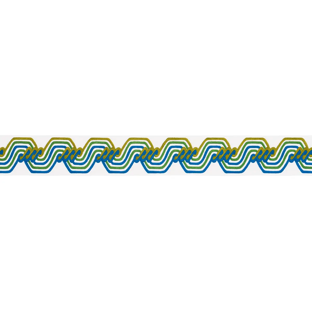 THE TWIST EMBROIDERED TAPE_ PEACOCK