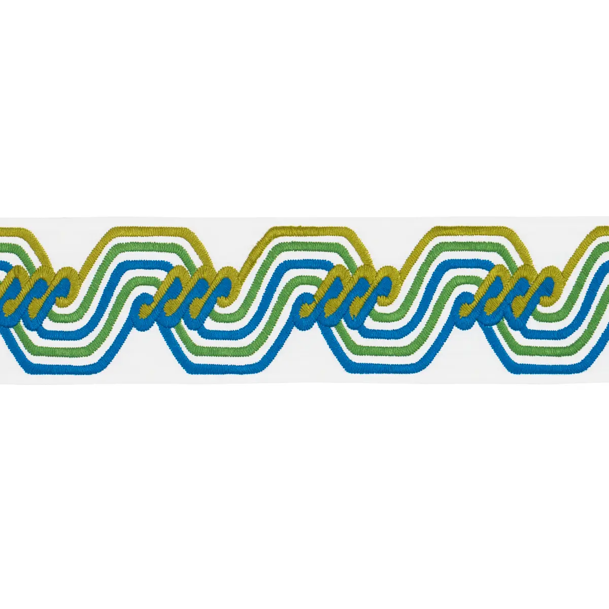 THE TWIST EMBROIDERED TAPE_ PEACOCK