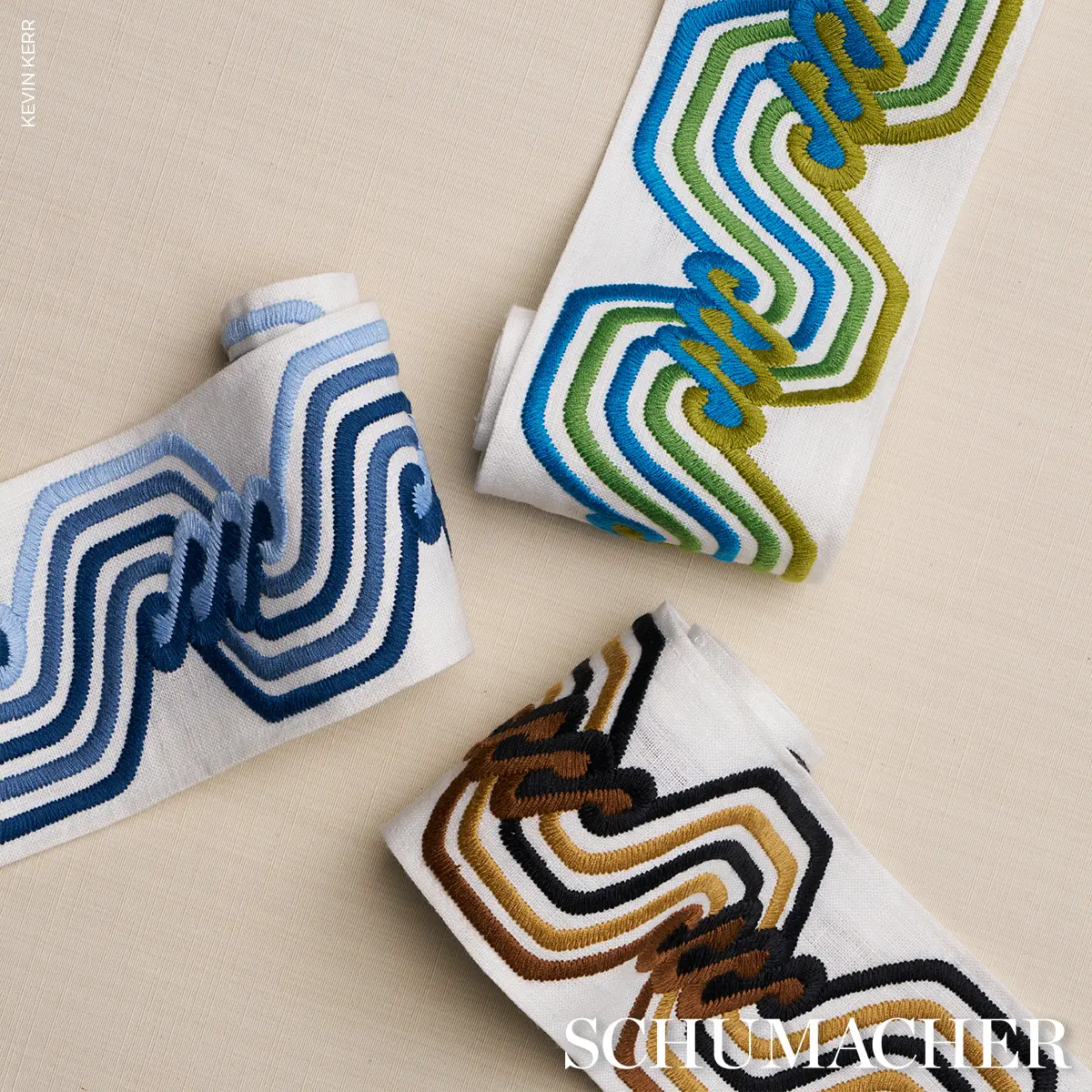 THE TWIST EMBROIDERED TAPE_ BROWN