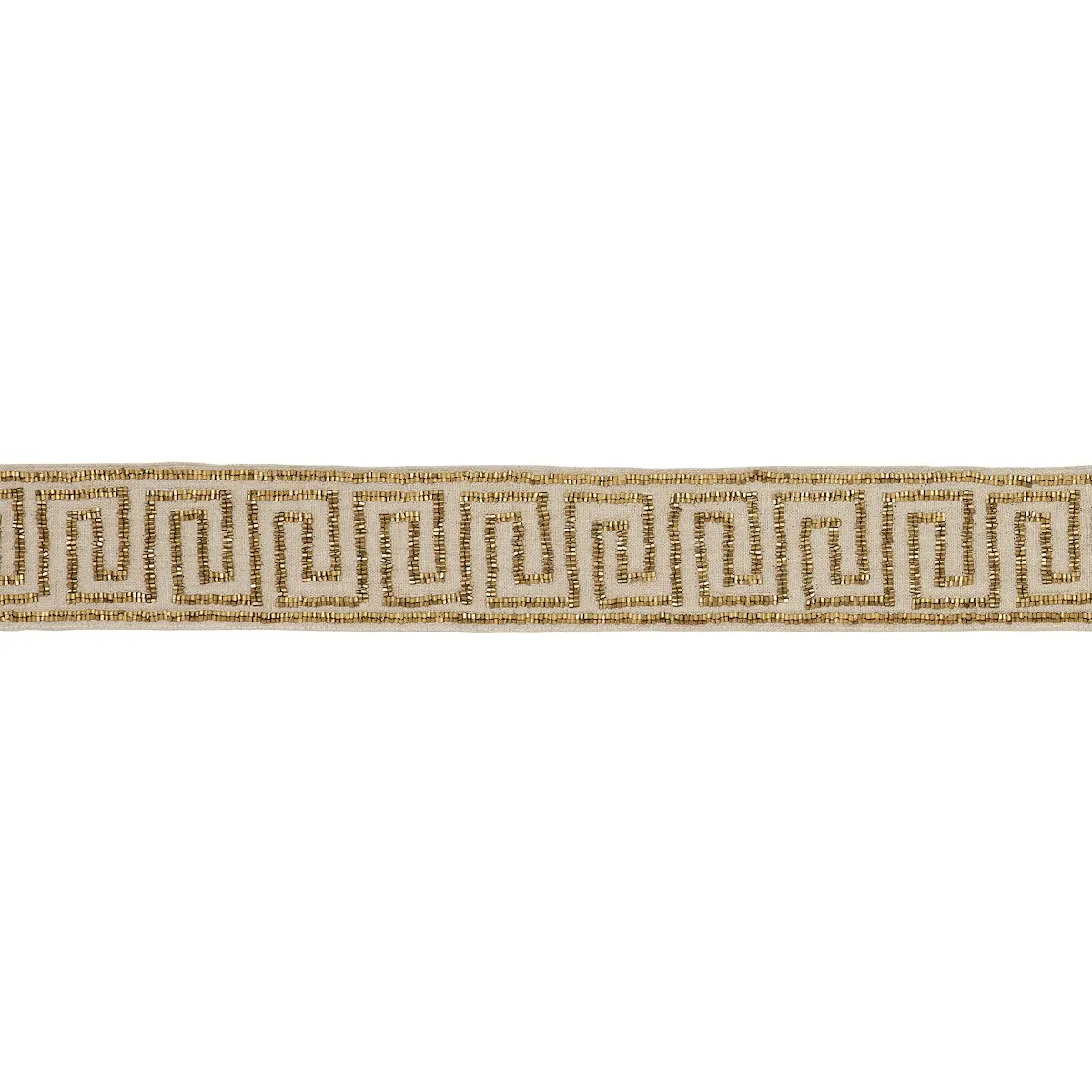 DELPHI BEADED TAPE_ GOLD ON NATURAL