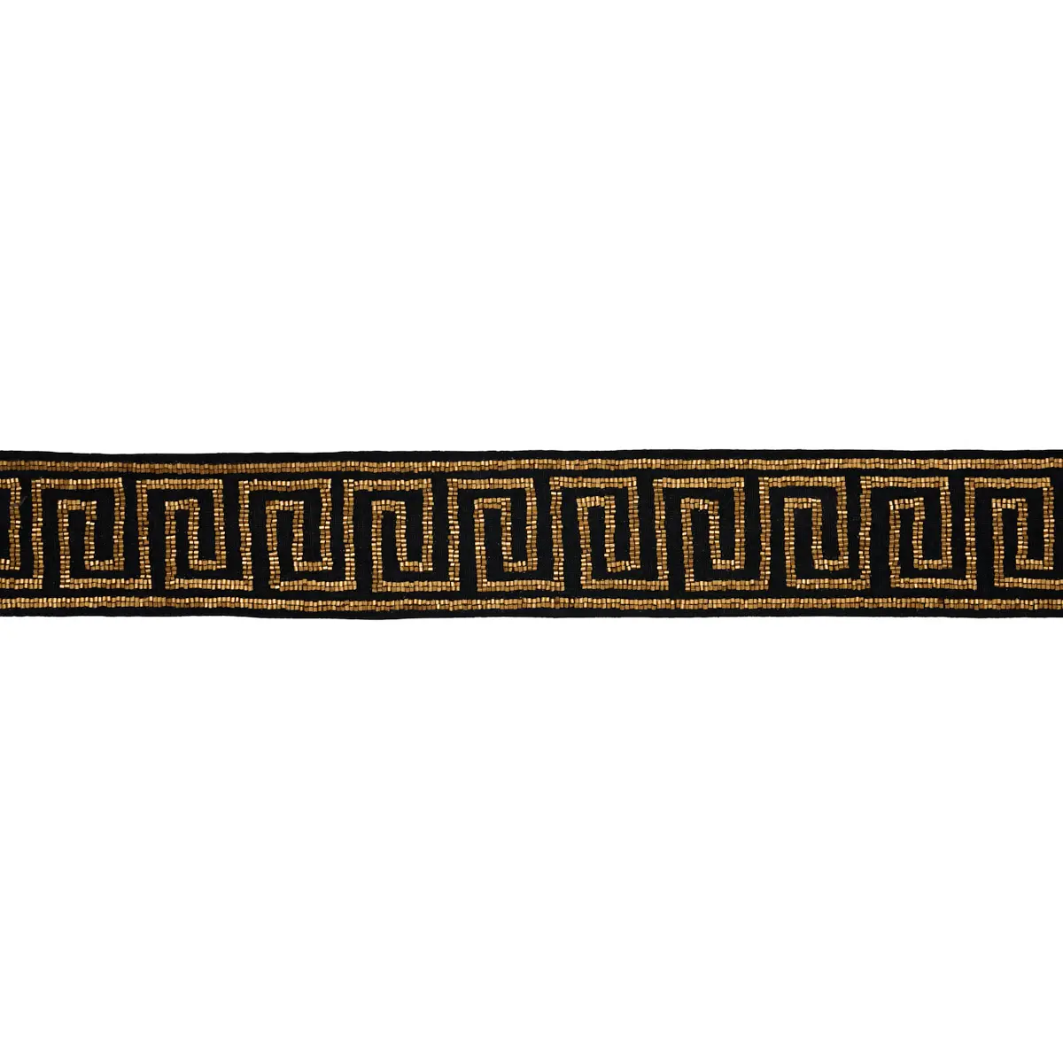 DELPHI BEADED TAPE_ GOLD ON BLACK