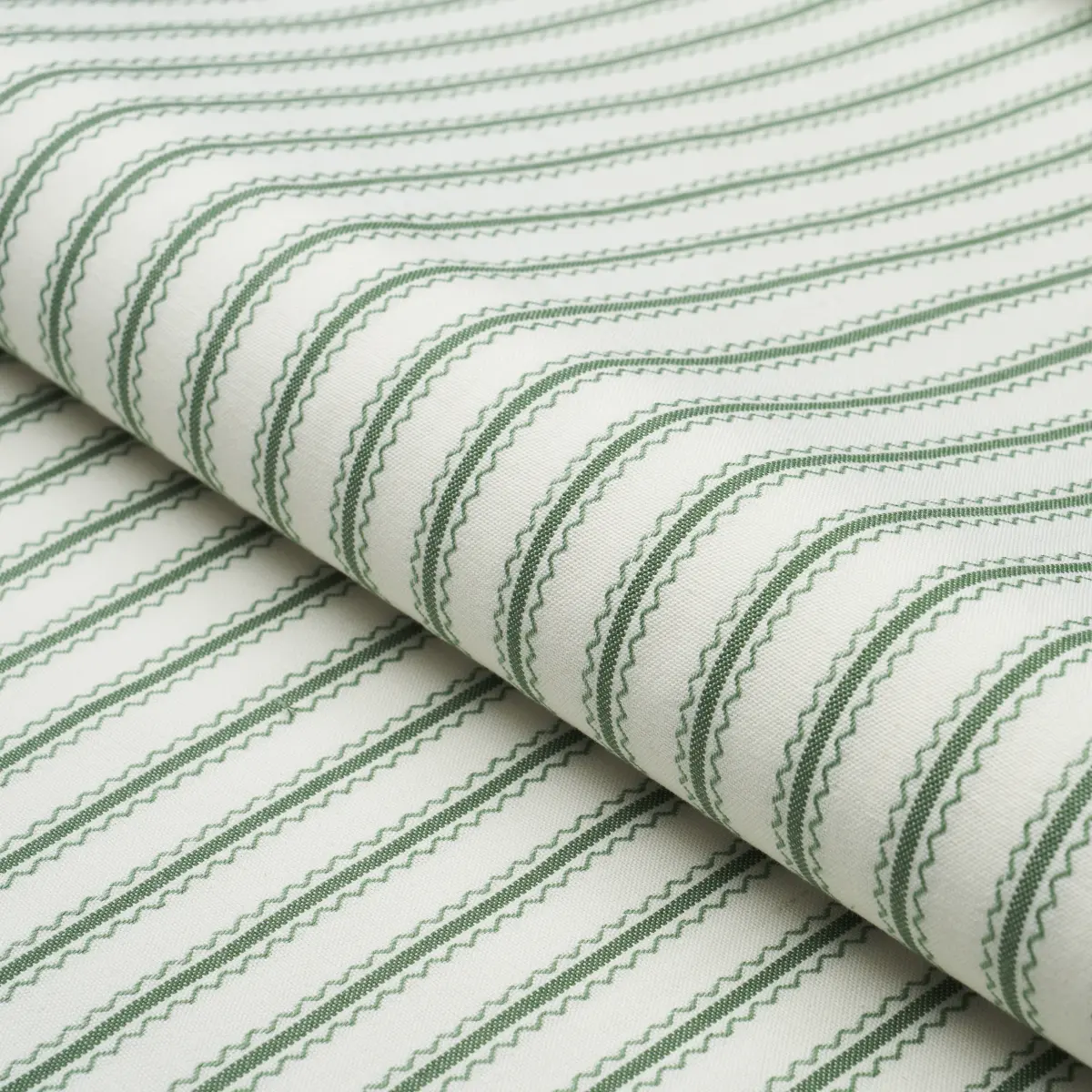 BIRDIE TICKING STRIPE_ LEAF GREEN