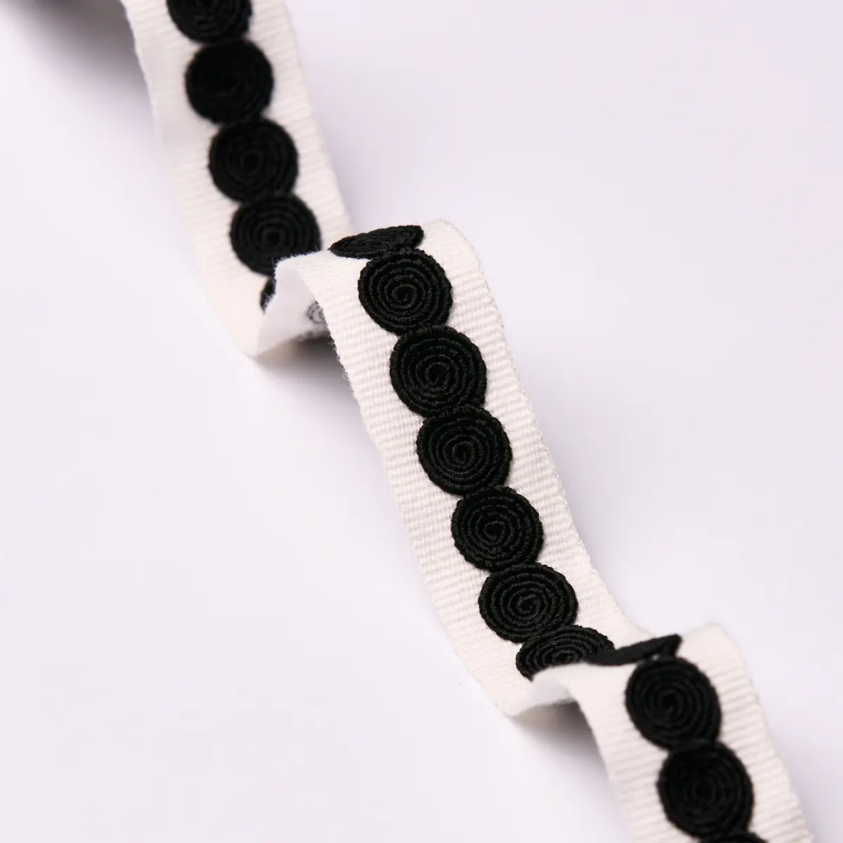 CASTILLE TAPE NARROW_ BLACK ON IVORY
