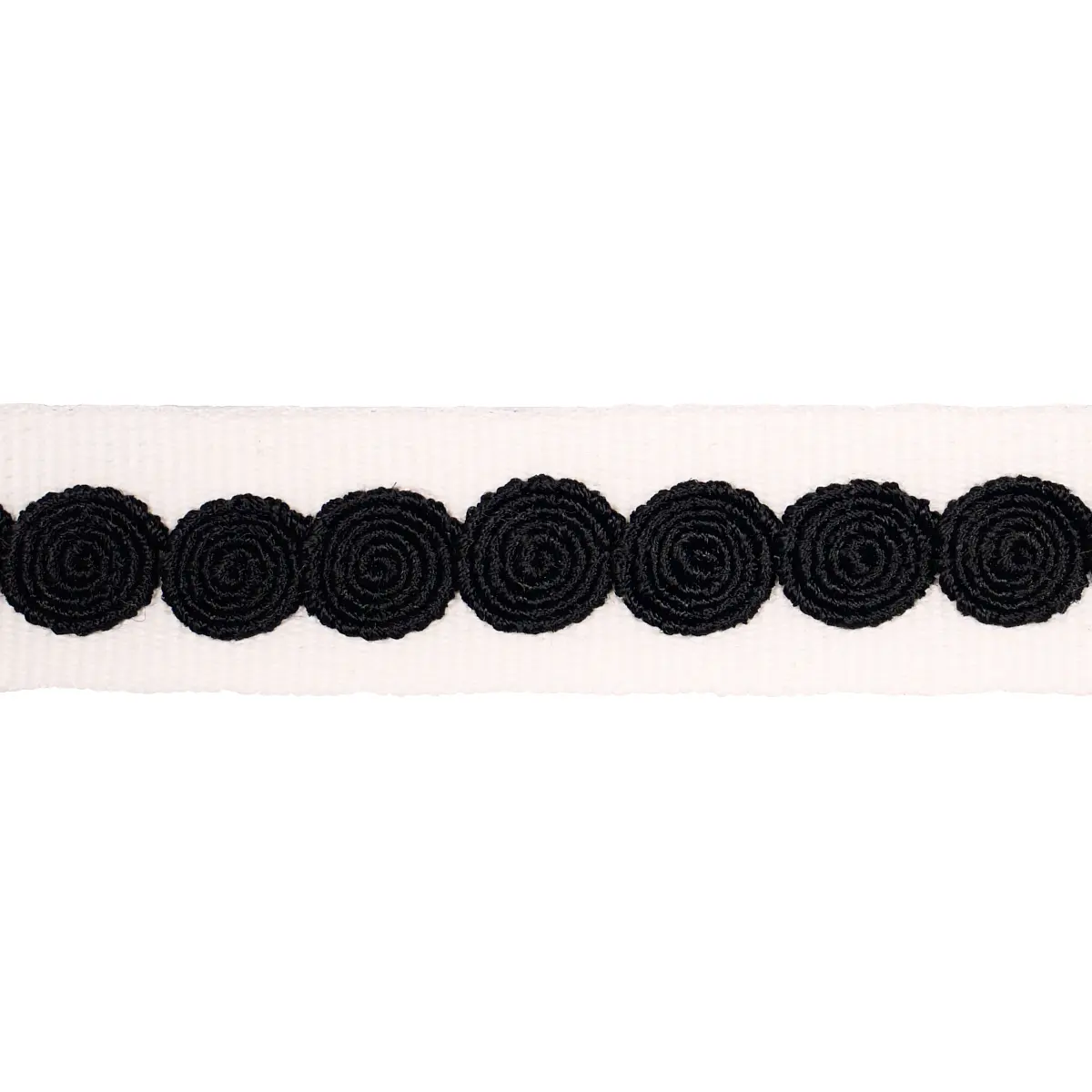 CASTILLE TAPE NARROW_ BLACK ON IVORY