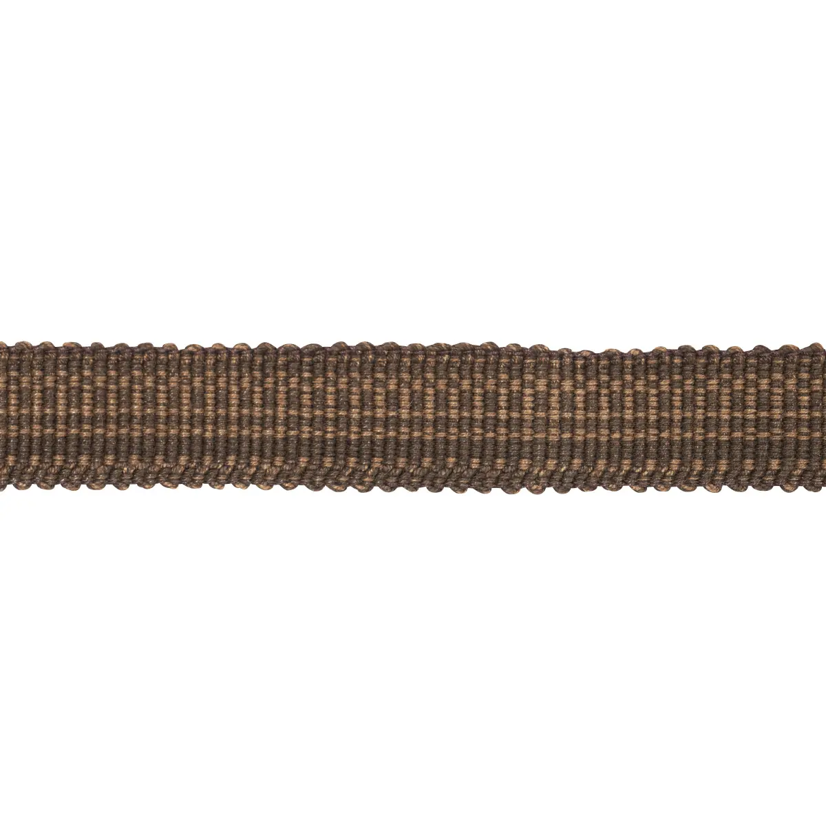 COTTON STRIÉ TAPE NARROW_ CHESTNUT