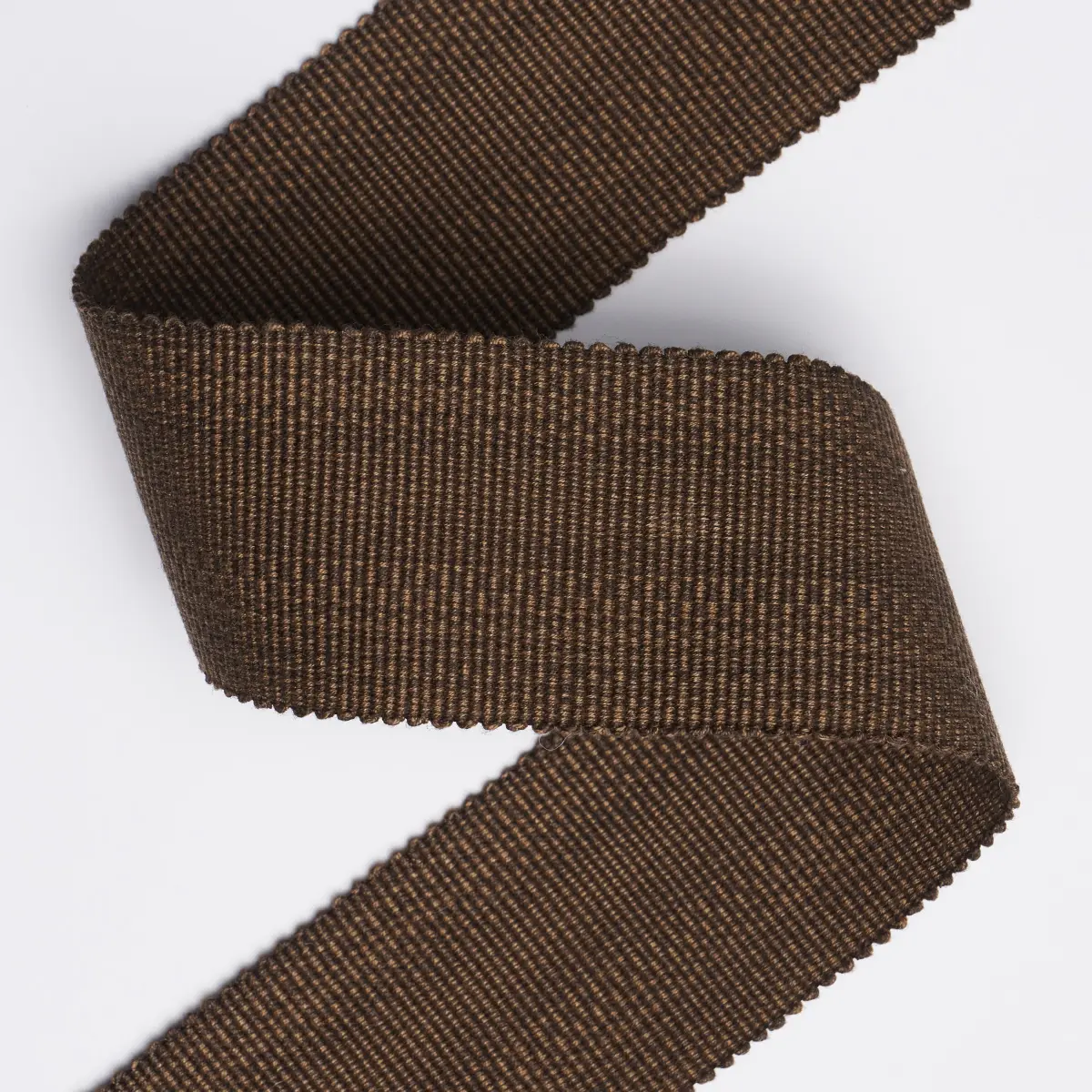 COTTON STRIÉ TAPE WIDE_ CHESTNUT