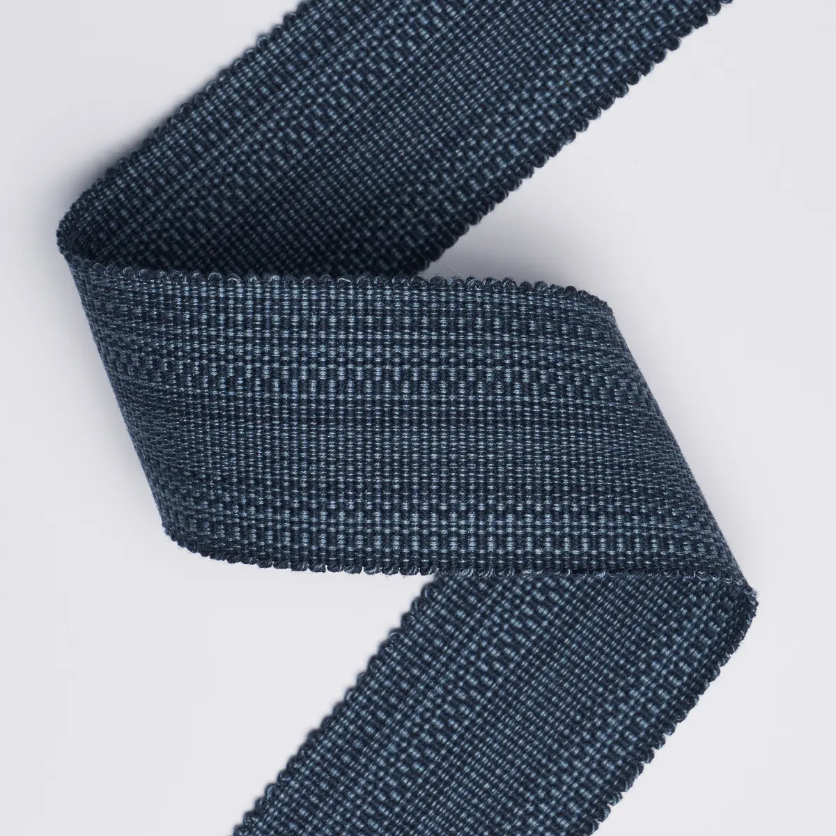 COTTON STRIÉ TAPE WIDE_ INDIGO