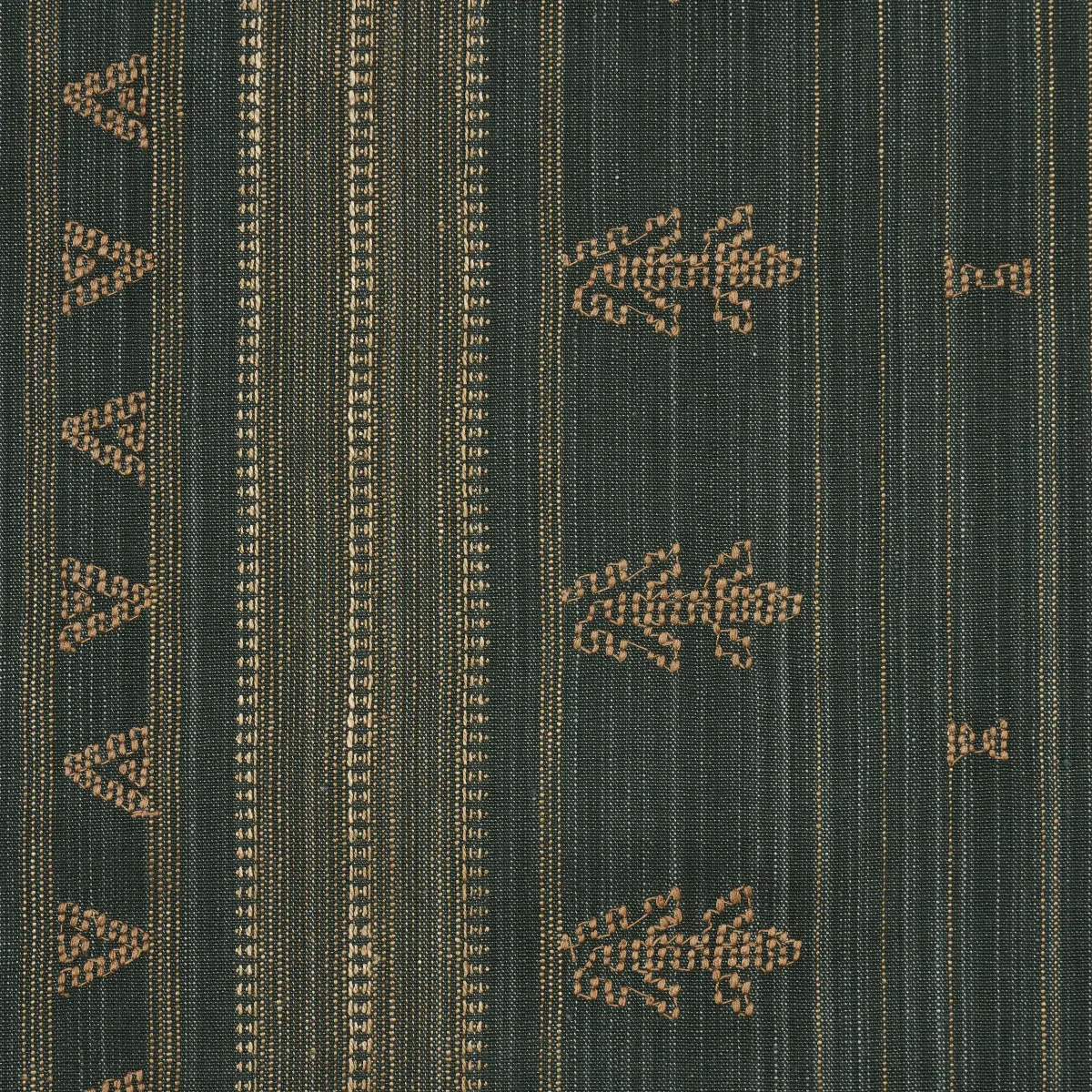 NIMA EMBROIDERED COTTON LINEN_ JUNGLE GREEN