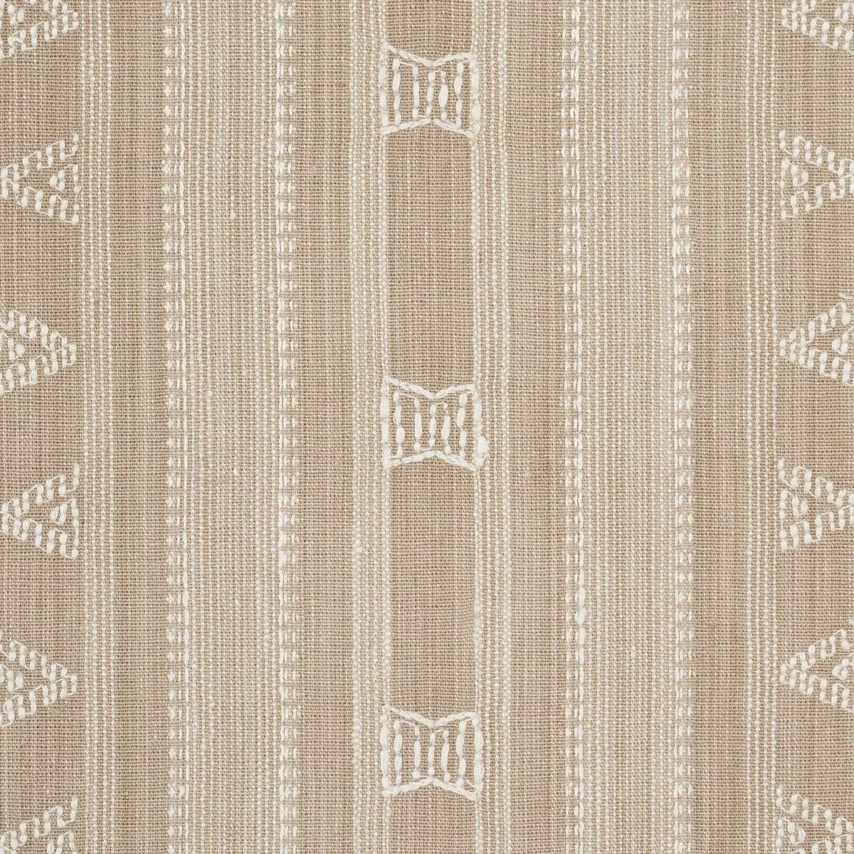 NIMA EMBROIDERED COTTON LINEN_ TAN