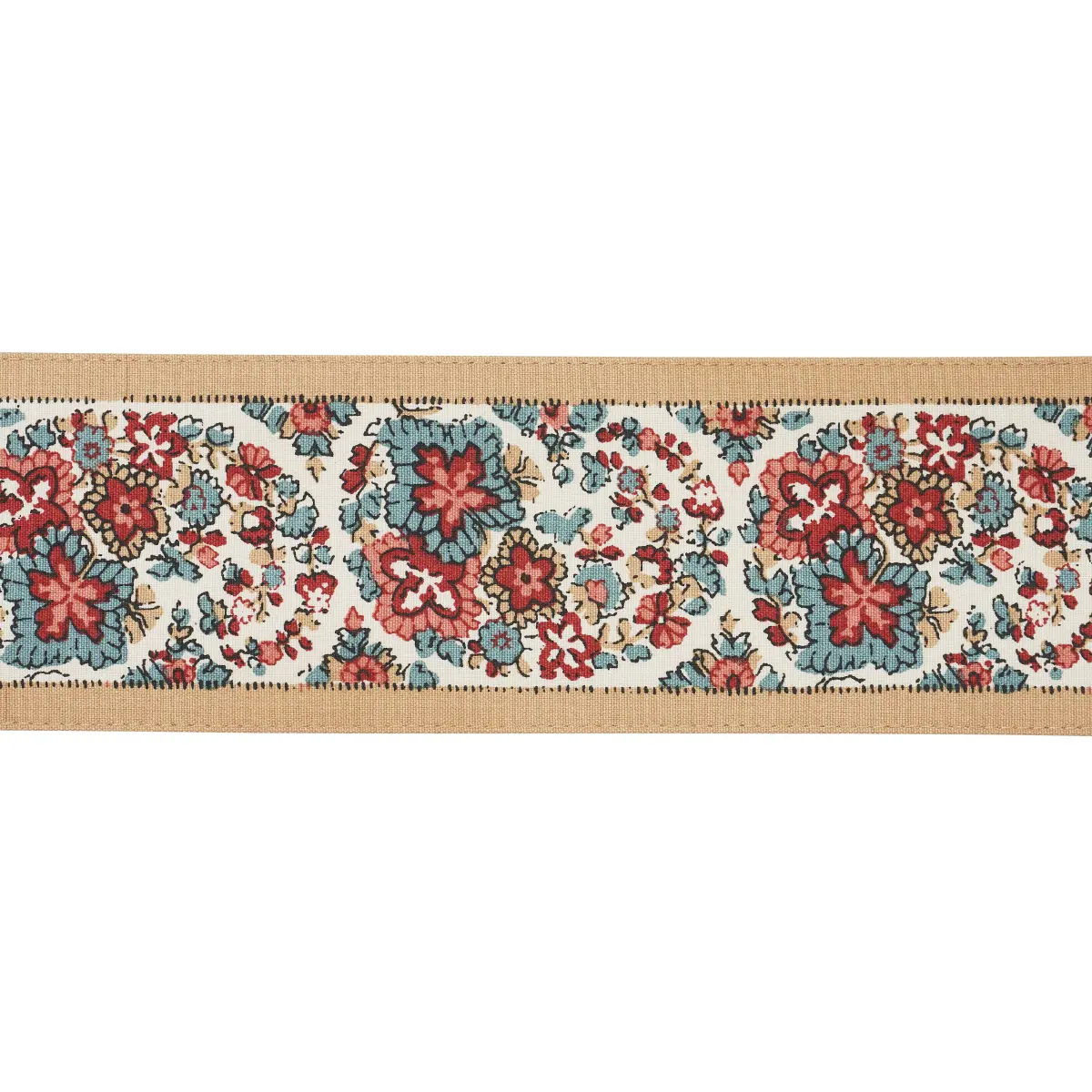 INES PAISLEY TRIM_ ROUGE & NOIR