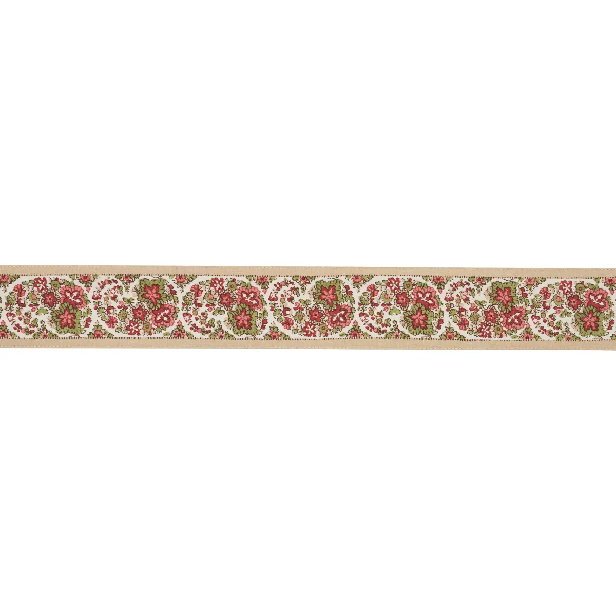 INES PAISLEY TRIM_ ROSE & COGNAC