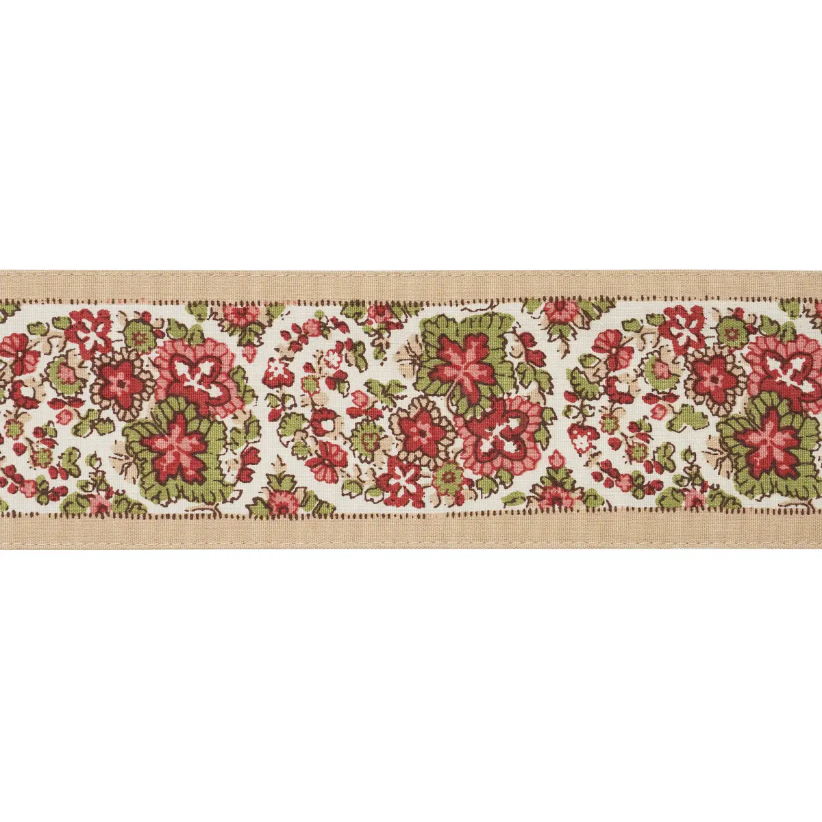 INES PAISLEY TRIM_ ROSE & COGNAC