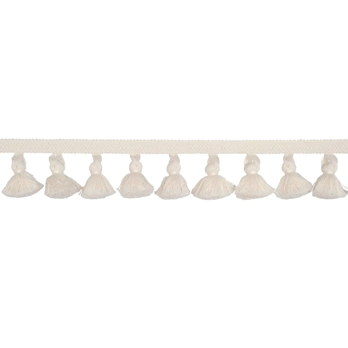 COTTON TASSEL FRINGE_ IVORY