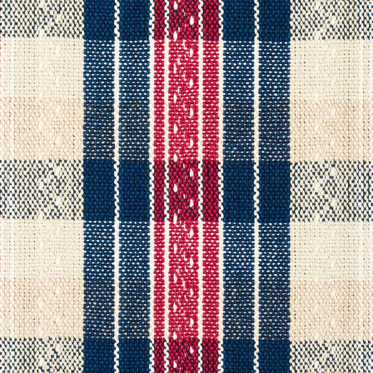 FONDA HAND WOVEN PLAID_ ROUGE & NAVY