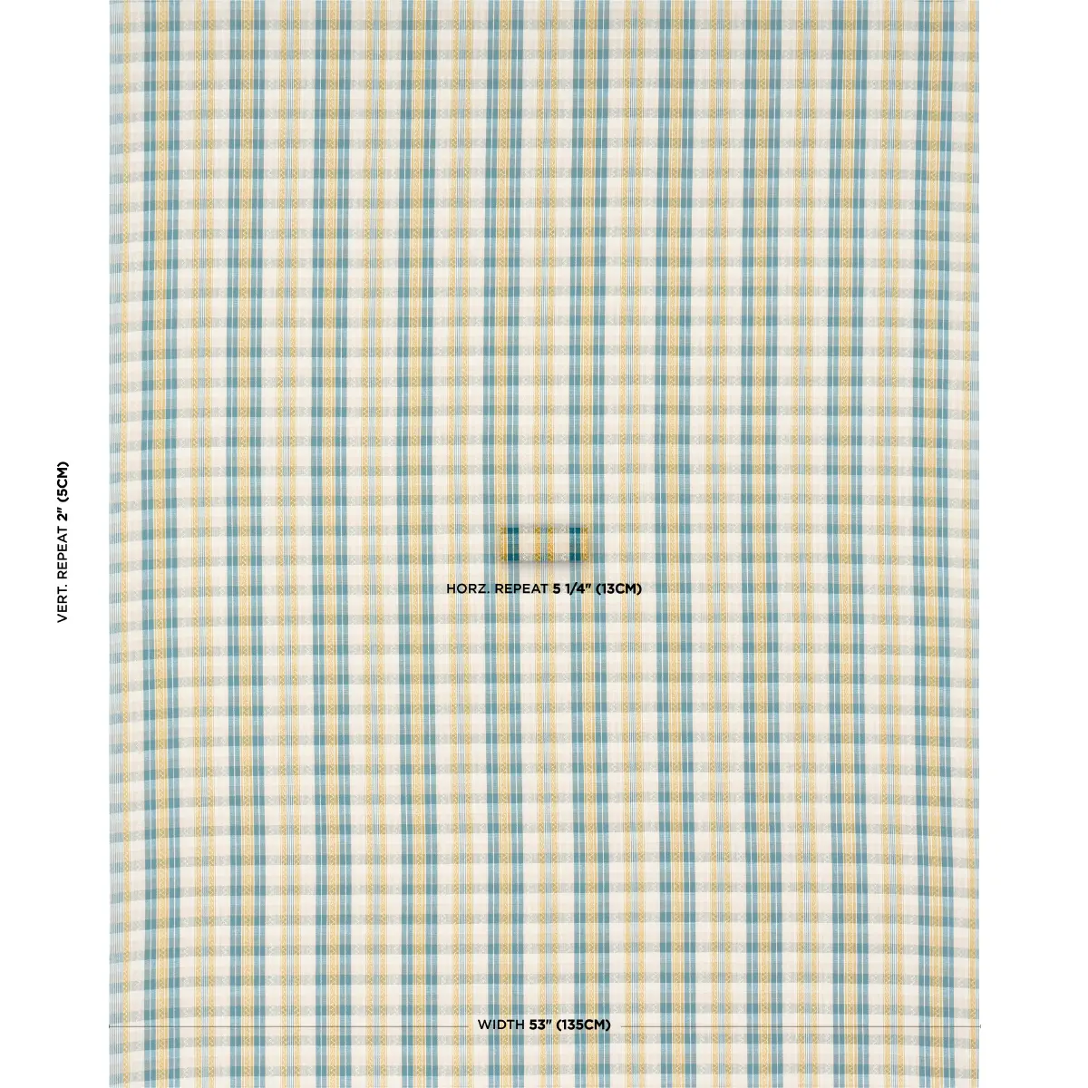 FONDA HAND WOVEN PLAID_ TEAL & CITRON