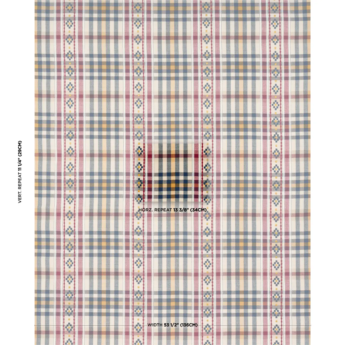 HUTTON HAND WOVEN CHECK_ ROUGE & NAVY