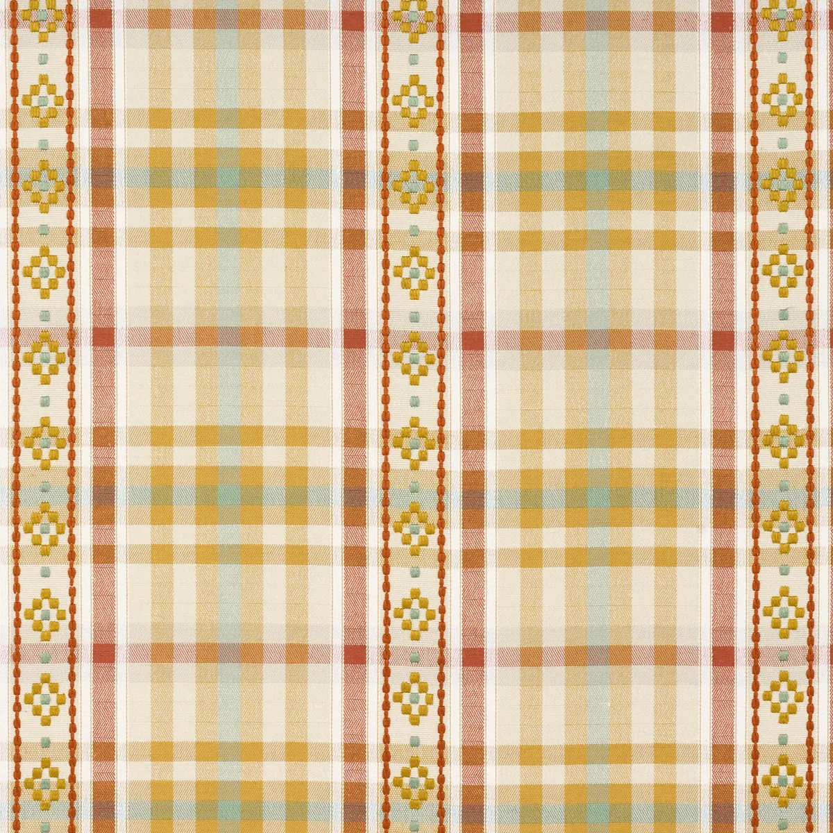 HUTTON HAND WOVEN CHECK_ OCHRE