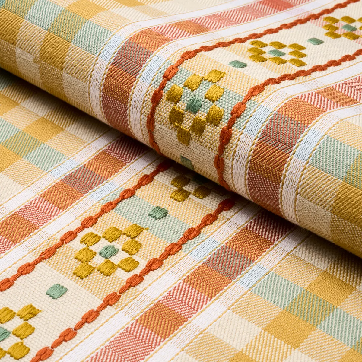 HUTTON HAND WOVEN CHECK_ OCHRE