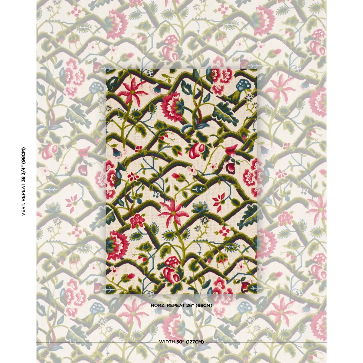 JACOBEAN GARDEN VELVET_ MULBERRY & LEAF