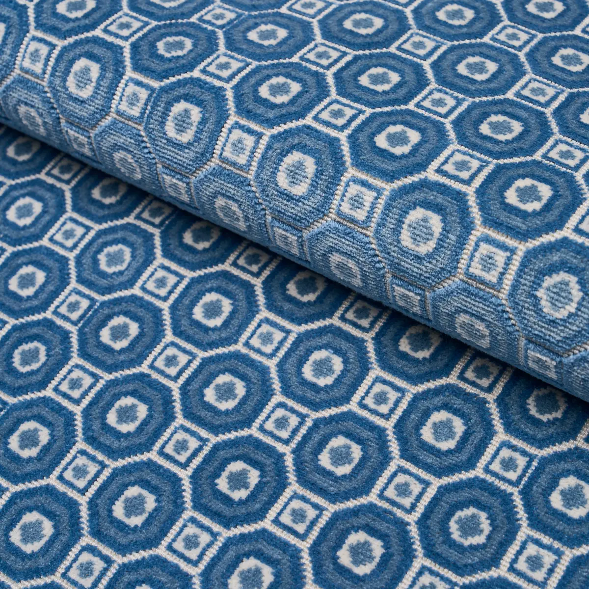 TRIANON CUT VELVET_ AZUR