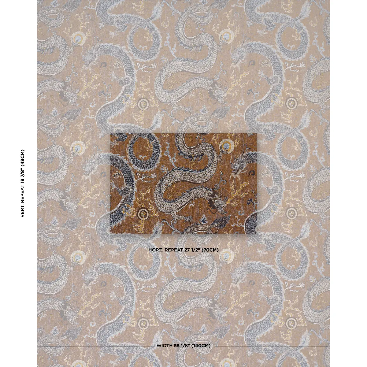 SERPENTINE DRAGON_ BROWN & BLUE
