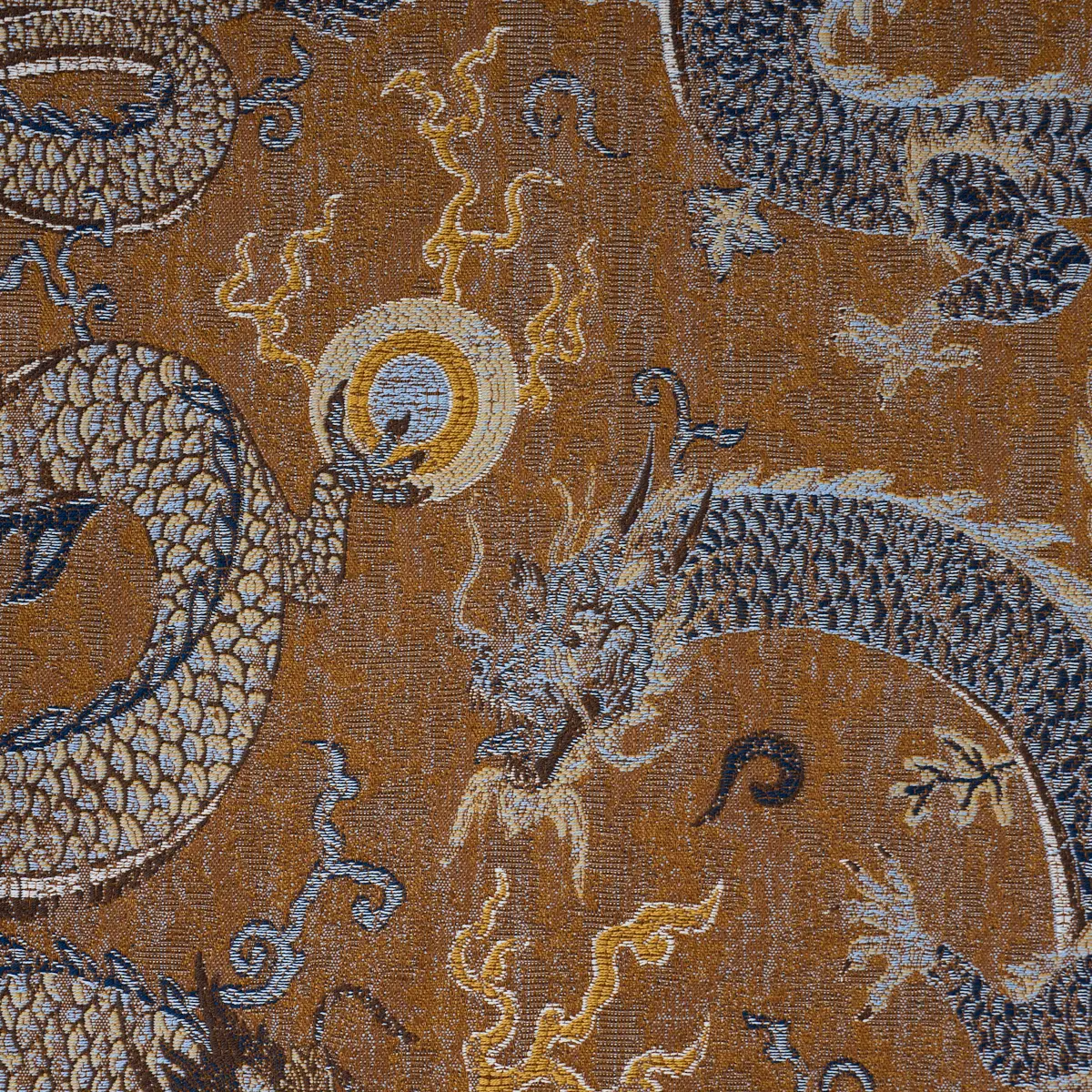 SERPENTINE DRAGON_ BROWN & BLUE