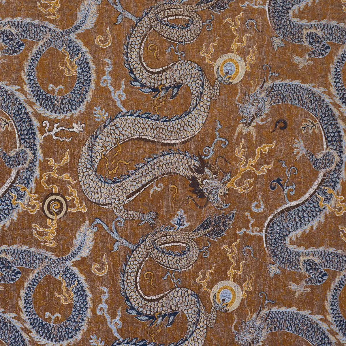 SERPENTINE DRAGON_ BROWN & BLUE