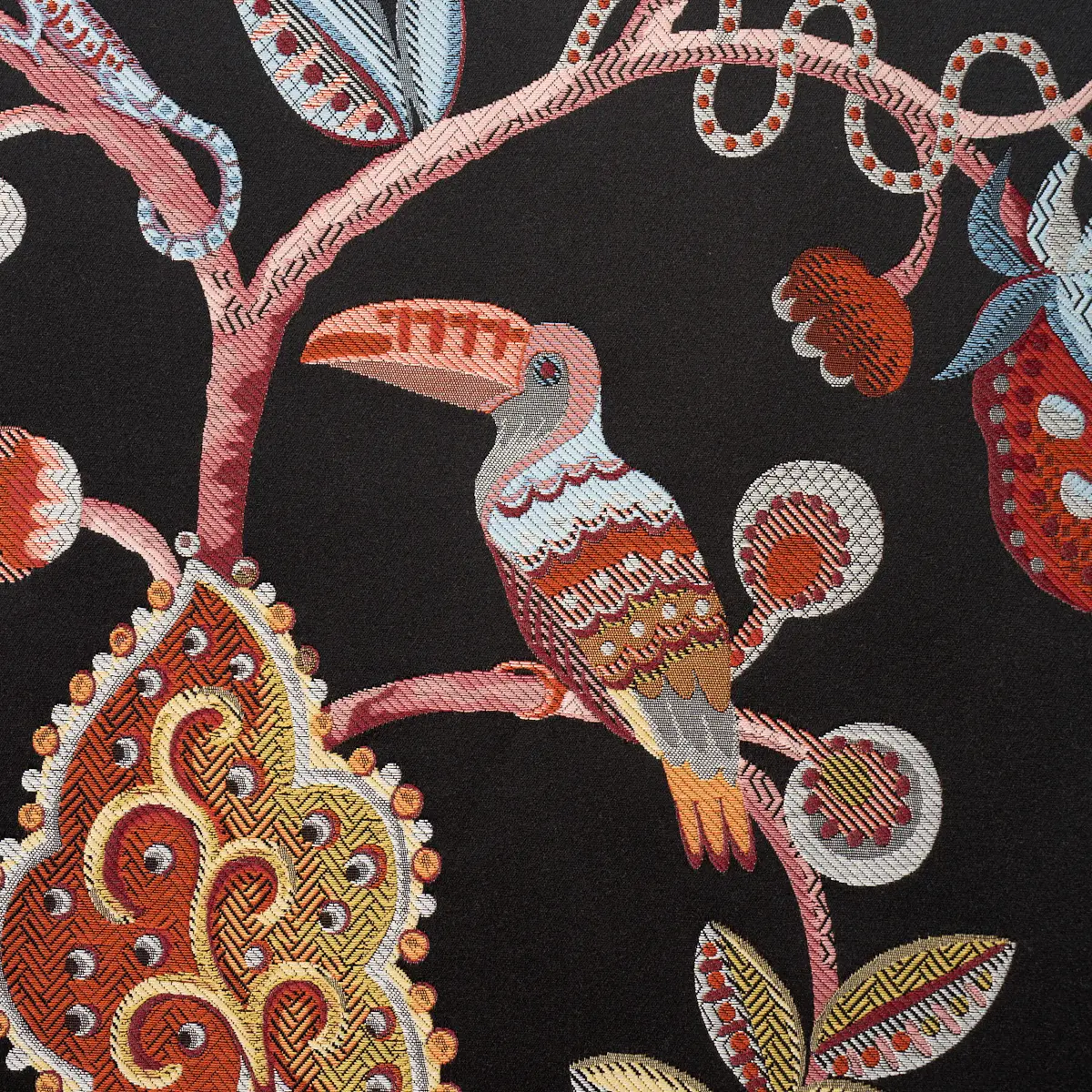BIRDS OF PARADISE WOVEN_ NOIR