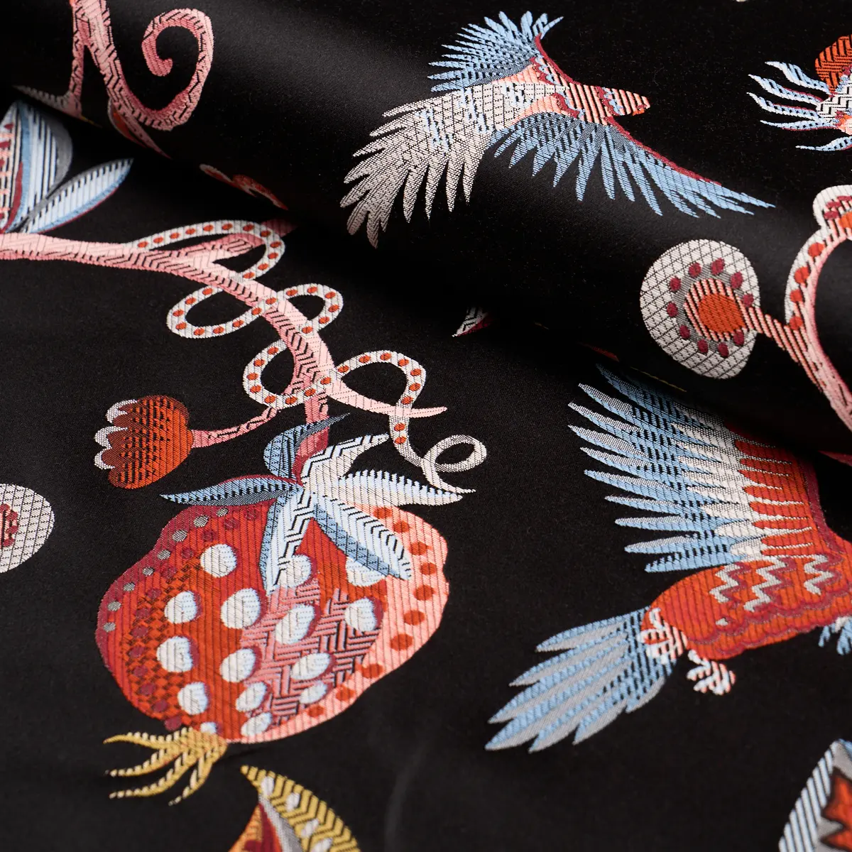 BIRDS OF PARADISE WOVEN_ NOIR