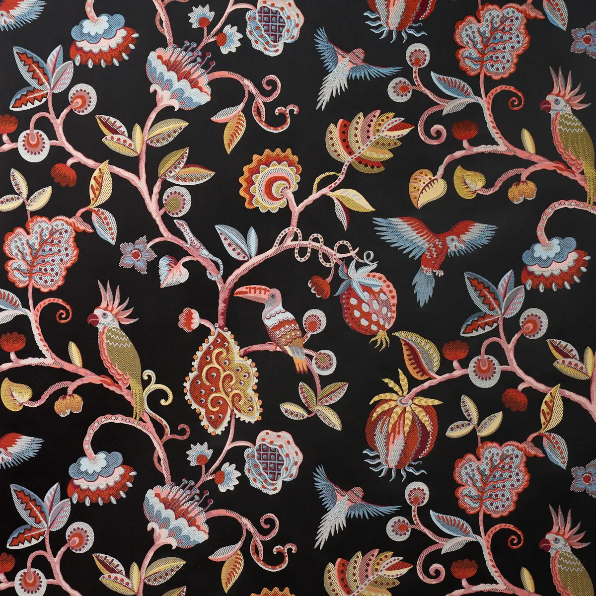 BIRDS OF PARADISE WOVEN_ NOIR