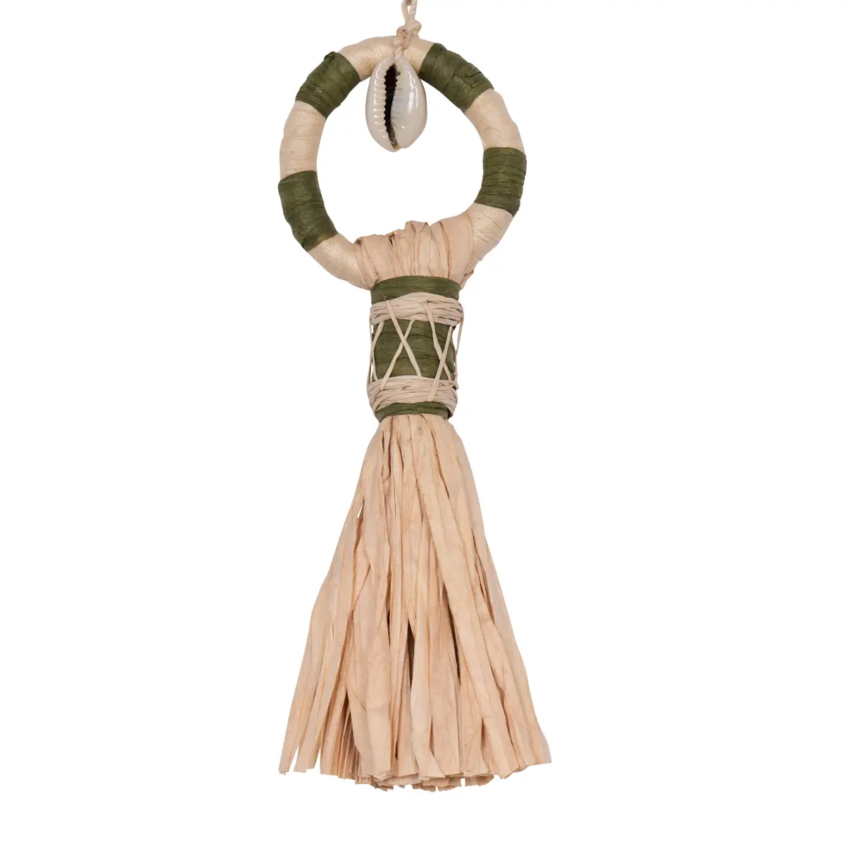 BROOM TASSEL_ PALM TREE GREEN
