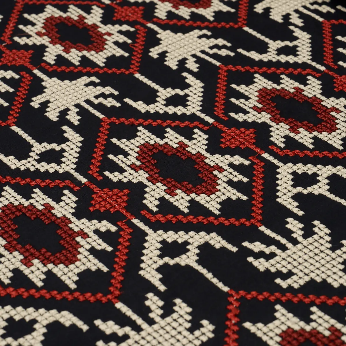 ANDEAN TRIBUTE EMBROIDERY_ RUBY MIDNIGHT SHADOWS