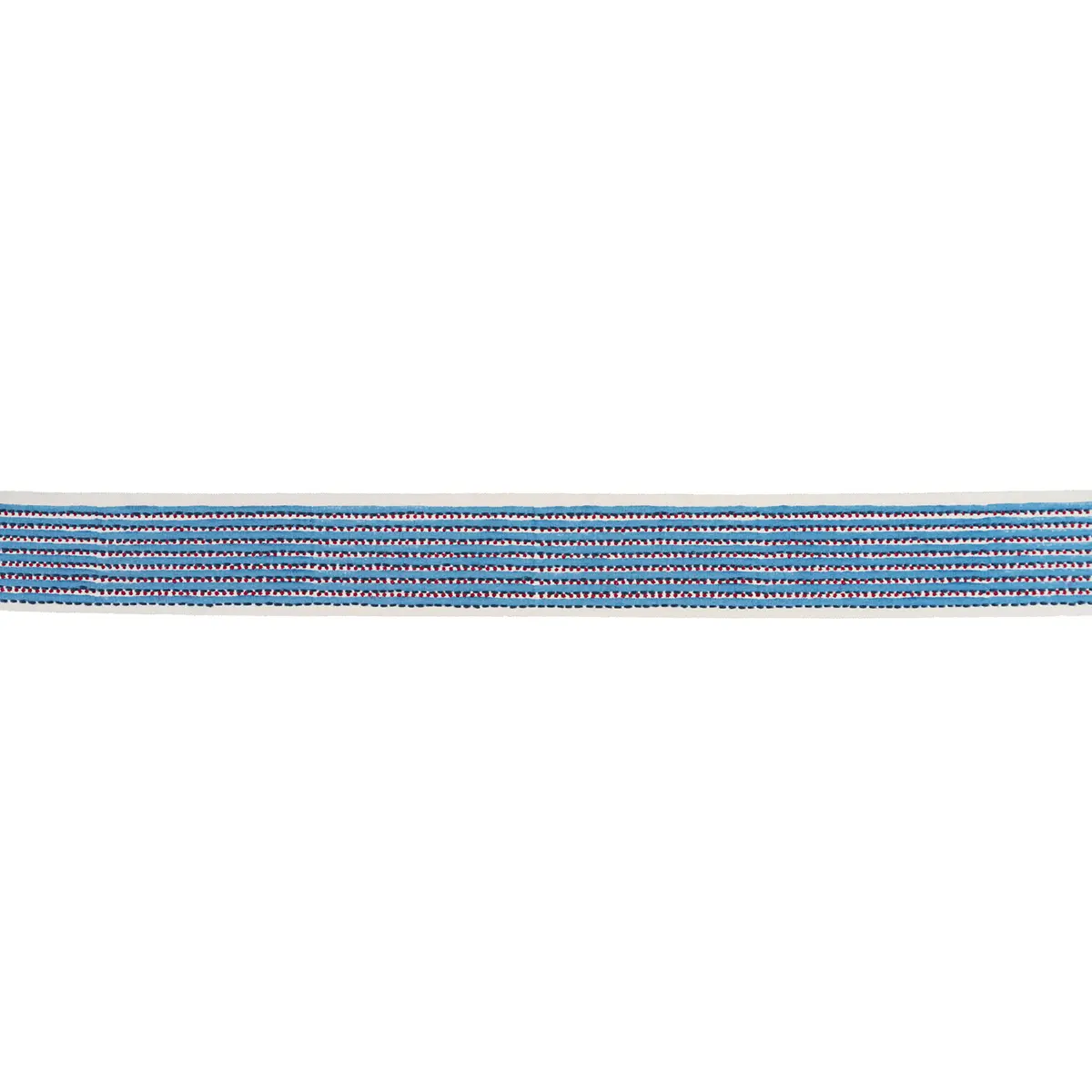 STRIPE & DOT HAND BLOCK TRIM_ BLUE