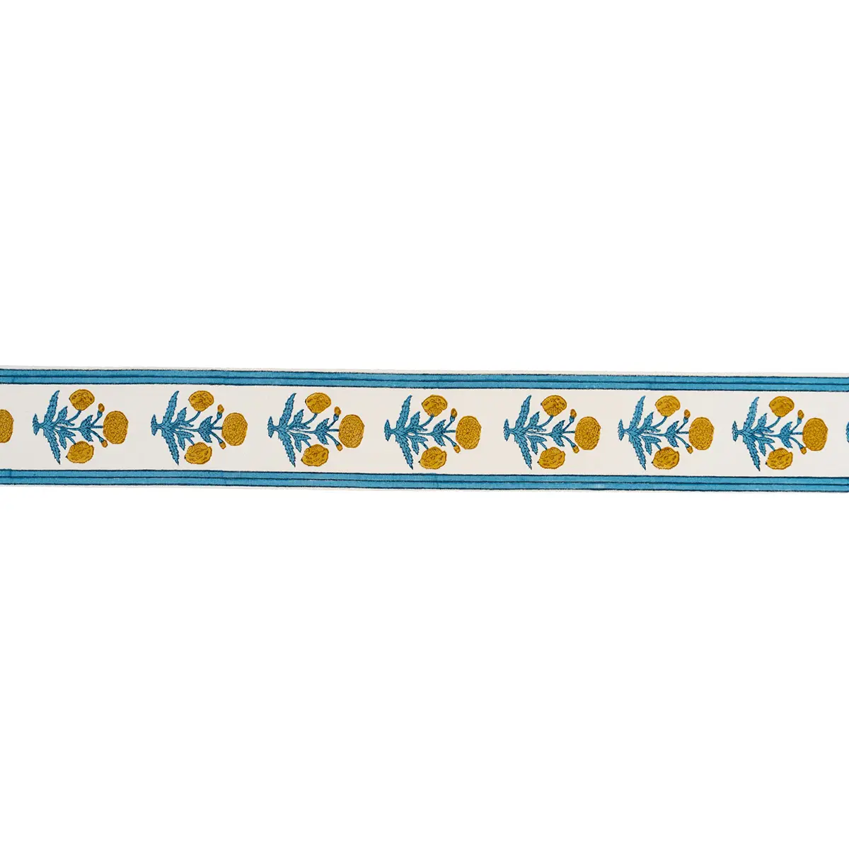 POPPY HAND BLOCK TRIM_ BLUE
