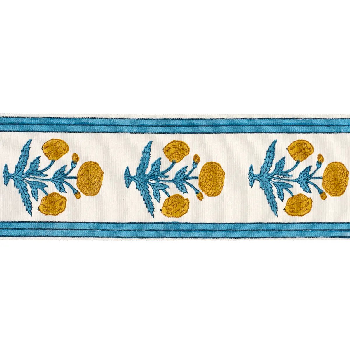 POPPY HAND BLOCK TRIM_ BLUE