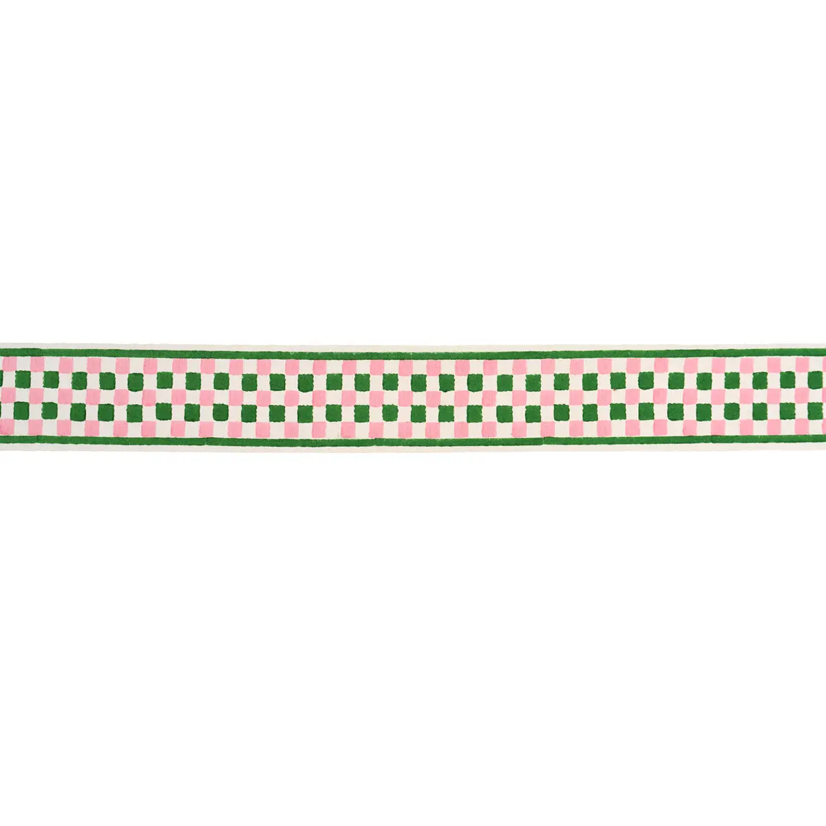 CHEQUER HAND BLOCK TRIM_ GREEN
