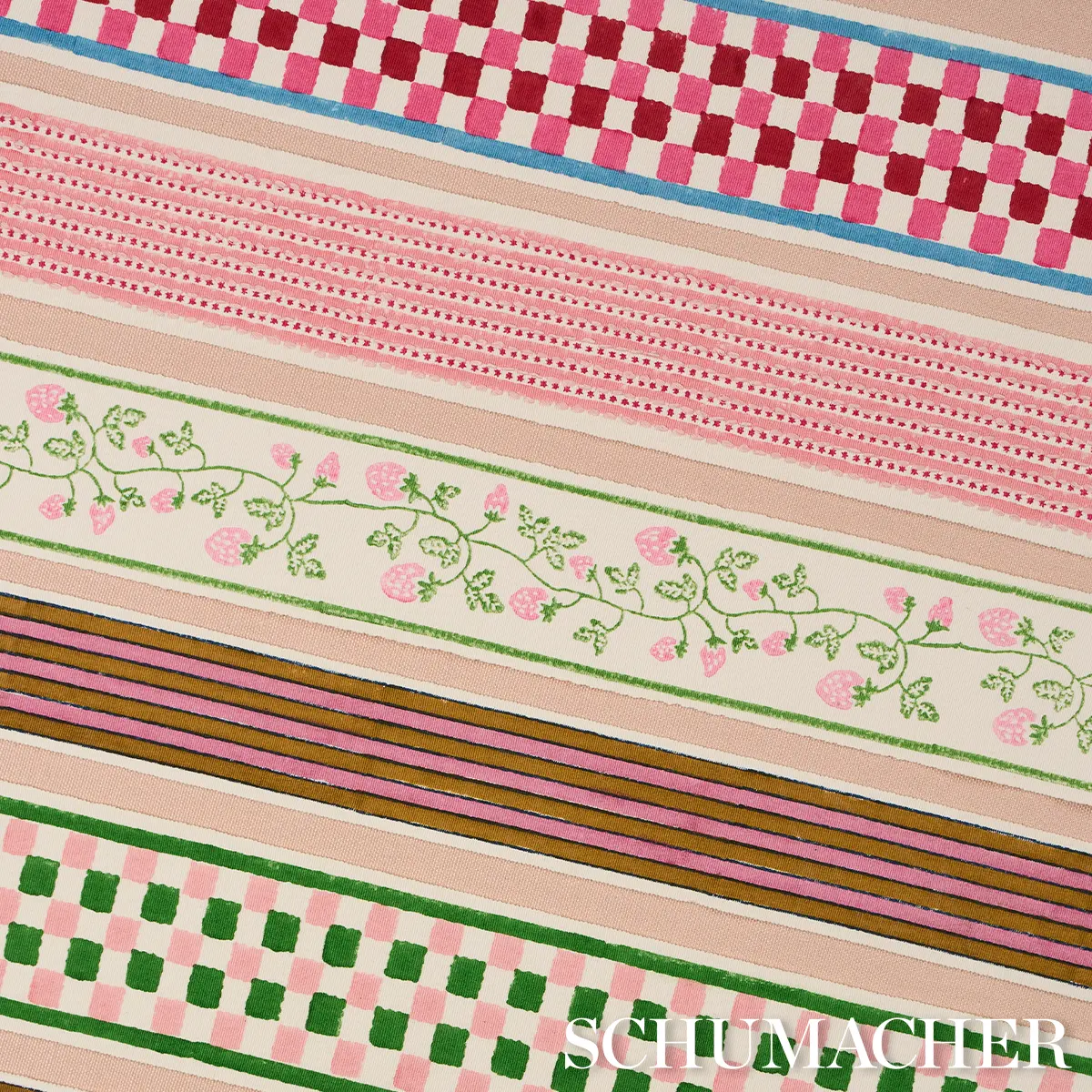 CHEQUER HAND BLOCK TRIM_ PINK