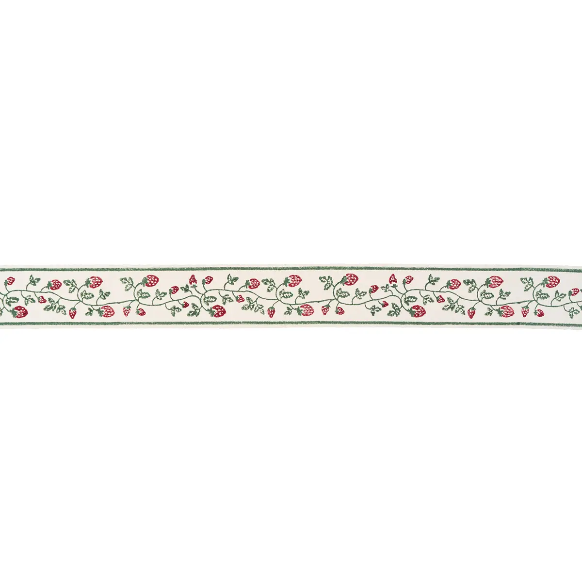 STRAWBERRY TRAIL HAND BLOCK TRIM_ DARK GREEN