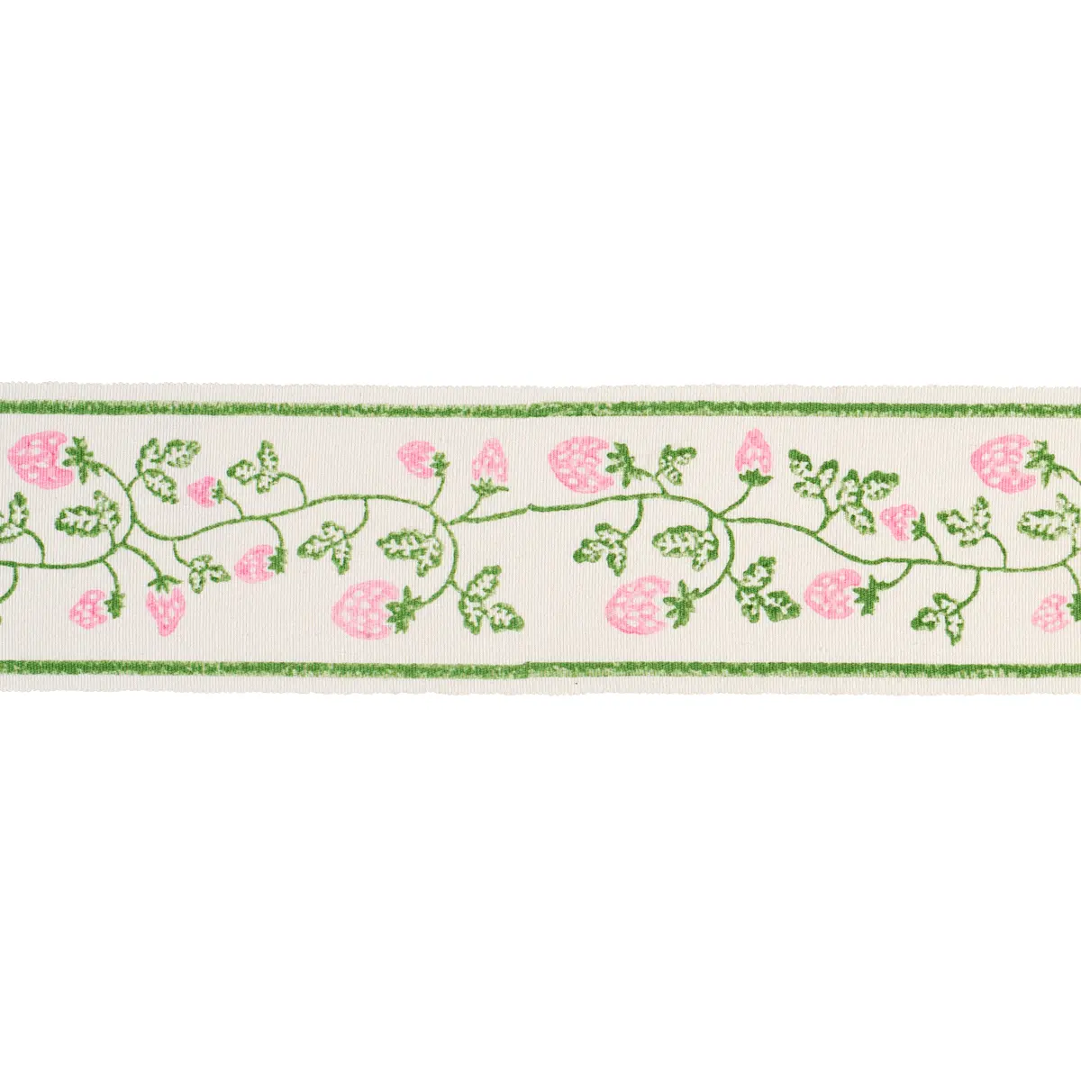 STRAWBERRY TRAIL HAND BLOCK TRIM_ GREEN