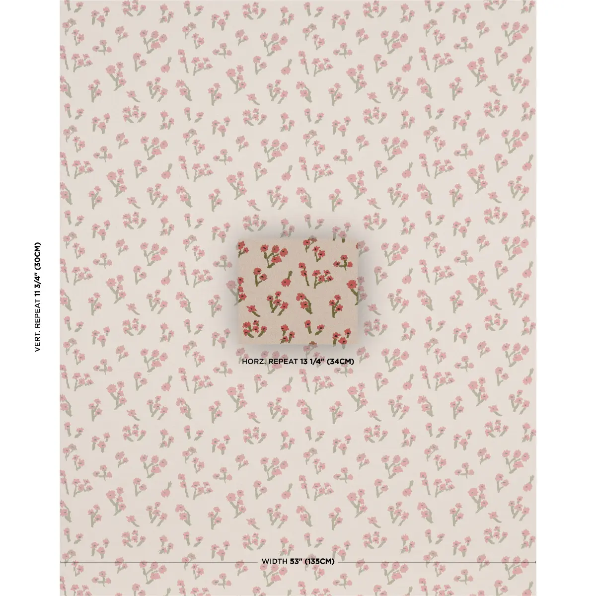 Rosie Posy Woven_ RED