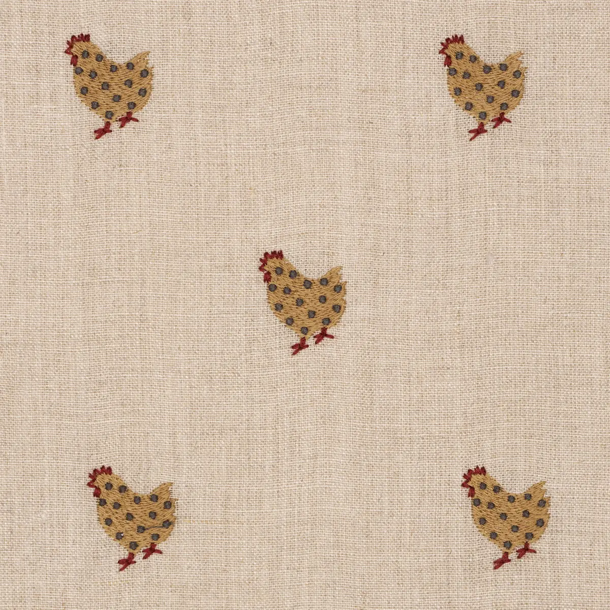 BETSY'S CHICKEN EMBROIDERY_ NATURAL
