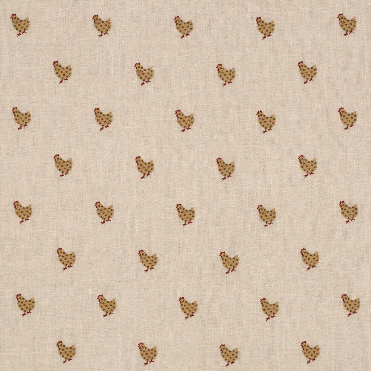 BETSY'S CHICKEN EMBROIDERY_ NATURAL