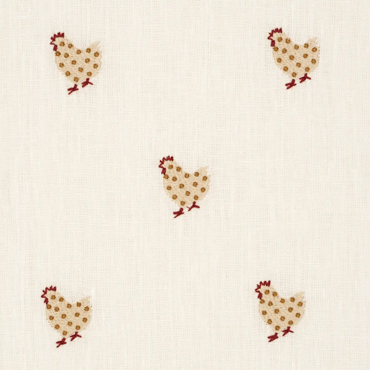 BETSY'S CHICKEN EMBROIDERY_ IVORY