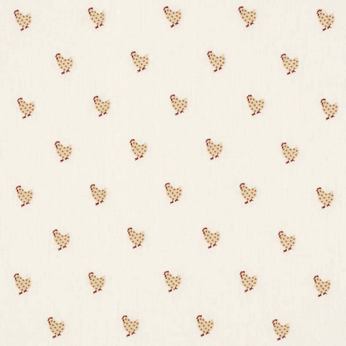 BETSY'S CHICKEN EMBROIDERY_ IVORY