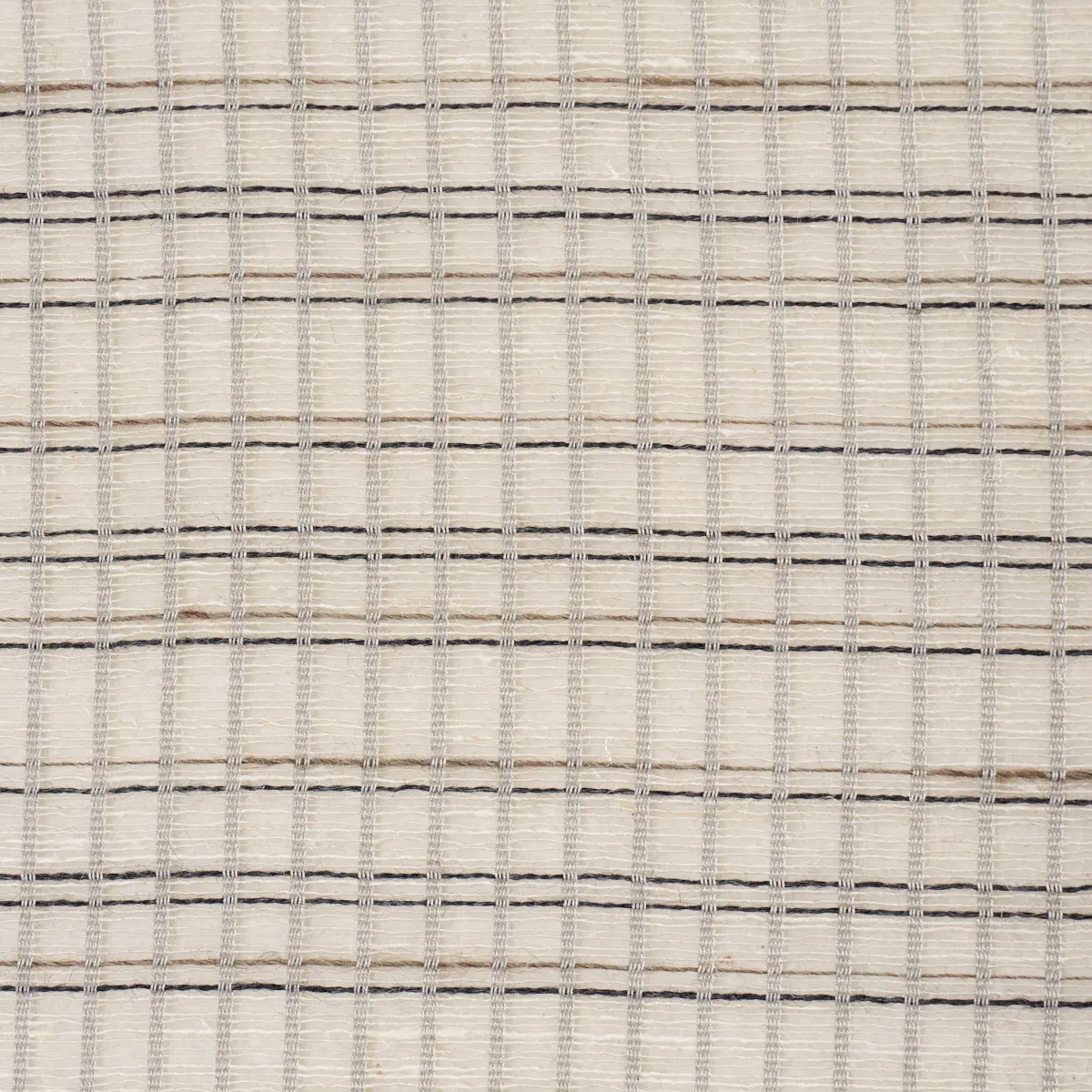 PAYTON LINEN SHEER GRID_ BLACK & WHITE